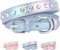 Beirui Bling Rhinestone Dog Collar, Cute Bedazzled PU Leather Collar with Sparkling Crystals for Small Medium Dogs