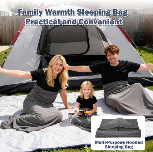 Sleep Pod for Deeper Sleep - Wearable Blanket with Comfy Hoodie, Home Camping Sleeping Bag, Guide Your Mind and Body