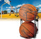 Vertical Ball Rack, Durable Wall Mount Ball Holder for Garage, Indoor or Outdoor Basketball Storage Organizer for 2