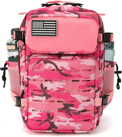 QT&QY Military Tactical Backpack - 25L/35L/45L Molle Daypack 3 Day Bug Out Bag for Hiking with Bottle Holder