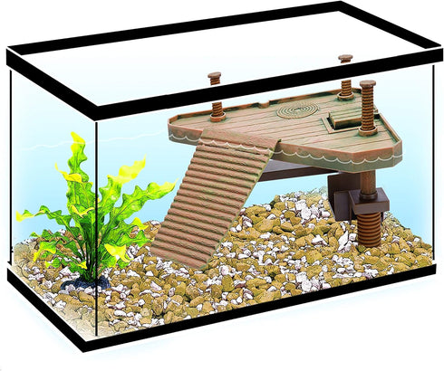 Penn-Plax Reptology Floating Turtle Pier and Basking Platform – Small, Decorative, Functional, Naturally Inspired