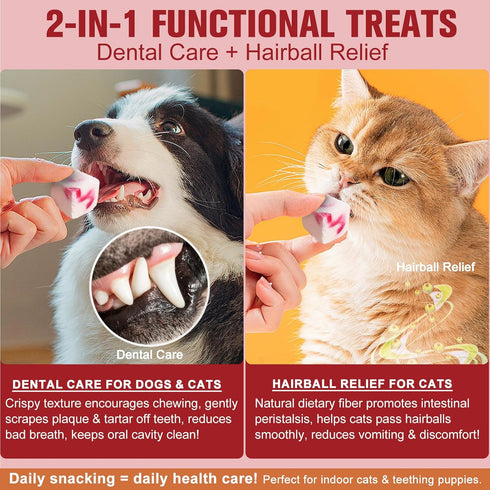 Globalpaw Strawberry100g (3.52oz), 3pcs) Freeze Dried Yogurt Dog Cats Treats Crunchy Snacks with High Protein Yogurts