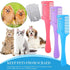 3 Pcs Pet Dog Cat Razor Comb with 50 Pcs Replacement Razors, Double Sided Hair Trimmer Tool (Pink, Blue, Purple)