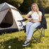 BALAPET Folding Padded Camping Chair with Cushion, Large Padded Outdoor Chair with Cup Holder Storage and Cooler Bag