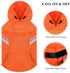 VIVAGLORY Dog Raincoat for Medium Dogs, Lightweight Reflective Safety Vest Jackets for Adventures, Orange