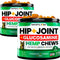 (2 Pack) Hemp Hip and Joint Supplement for Dogs, Glucosamine, 340 Dog Joint Pain Relief Treats, Mobility Support