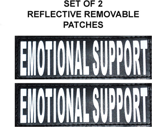 EMOTIONAL SUPPORT Harness Mesh Vest for Service Dog, Cool Comfort, 2 Reflective Patches, Red, Girth 8-10"