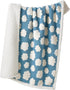 Lesure Waterproof Dog Blanket for Large Dogs - Washable Double Sided Blanket with Warm Jacquard Shag, Blue