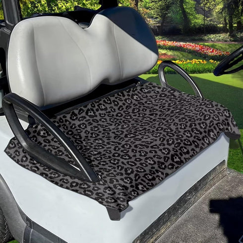 Flashideas Black and Grey Stripes Golf Cart Seat Towel Blanket Covers - Portable Club Car Seat Cover