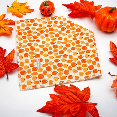 1PC Dog Bandana, Halloween Pumpkin Dog Bandanas Girl Boy Bibs Scarf Soft Dog Kerchief Pet Bandanas Small Medium Large