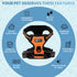 Dog Harness No-Pull Pet Harness - Adjustable Outdoor Vest for All Sized Dogs in Orange
