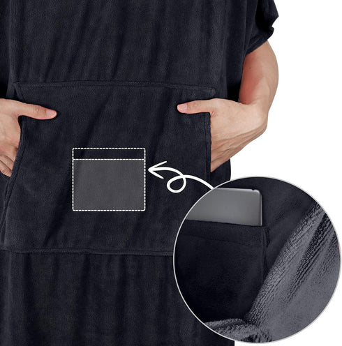 Swimming Catalonia Absorbent Surf Poncho Men Women, Quick Dry Towel Changing Poncho, Hooded Towel Poncho Adult