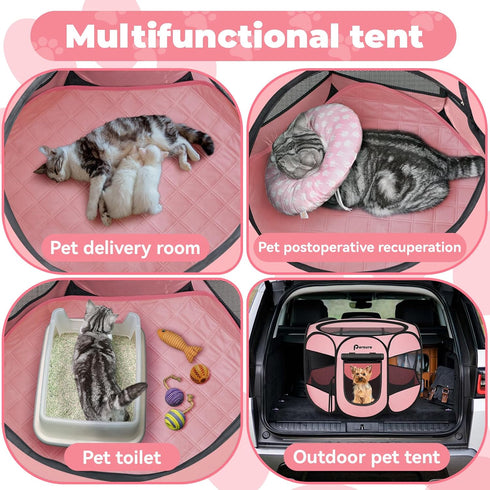 Dog Cat Playpen Indoor Outdoor for Puppy Pet Dogs Cat Recovery After Surgery, Dog Tent Crates Cage Indoor/Outdoor