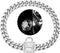PRADOG Chain Dog Collar with Zirconia Locking 12mm High Polished Cuban Link Chain Metal Stainless Steel Luxury Dog