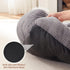 MIXJOY Rectangle Cave Hooded Blanket Bed for Small Dogs, 20 Inch Grey, Luxury Orthopedic Cat Bed