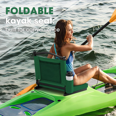 Fragess Kayak Seats with Back Support & Adjustable Shoulder Straps - Universal Padded Kayak Seat Cushion & Paddle Board