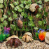 15.75 Reptile Hermit Crab Climbing Toys in Sweet Potato Leaves Expandable Retractable Plastic Simulation Trellis Hedge
