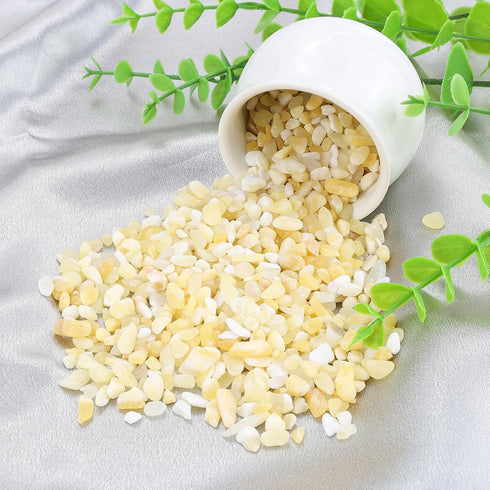 Yellow Jade 1lb Crystal Chips for Fish Tank Decorations, Aquarium Rocks, Gravel Filler, Candle Making Supplies