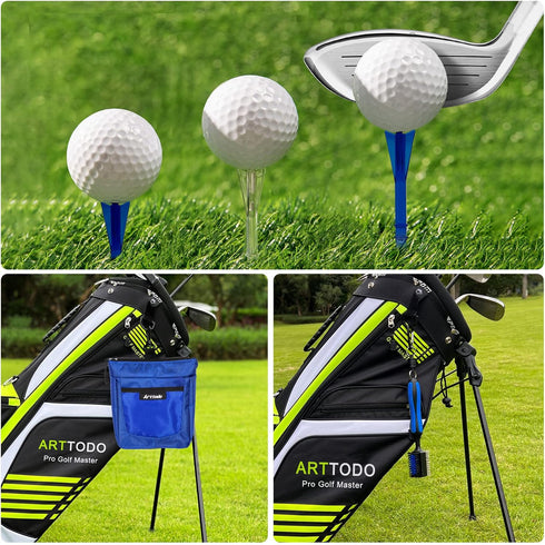 Golf Accessories Cleaning Kit (13 in 1) Includes Club Brush, Divot Tool, Golf Pouch, Towel, Tees, Gifts for Men