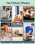 Pet Soft Dog Diapers Female Onesie Sanitary Pantie with Adjustable Suspender, Colorful Pattern Washable Puppy Diapers