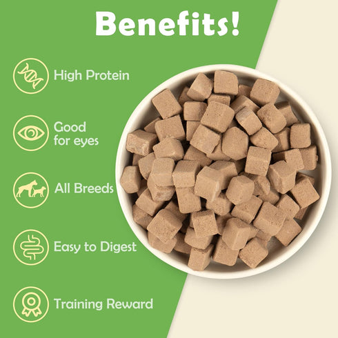 MON2SUN 10.6oz Freeze Dried Chicken Liver Cat and Dog Treats, Single Ingredient Natural and Healthy Dog Snacks, High