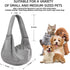 Dog Carrier Sling - Ultra Breathable Reversible Puppy Carrier Purse with Storage Pocket, Travel Safety Harness, Hand-Free Dog Sling Carrier for Carry Small Dogs and Cats, Dog and cat Harness (Gray)
