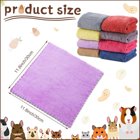 8 11.8 11.8 Inch) Buryeah Piece Multi Animal Cage Liners Fleece Bedding Mats Warm Towels for Hamsters Rabbits Ferrets