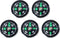 JiuGongmoup 5 Pack Mini Pocket Compass 25mm Survival Button Compass for Hiking, Camping,