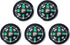 JiuGongmoup 5 Pack Mini Pocket Compass 25mm Survival Button Compass for Hiking, Camping,