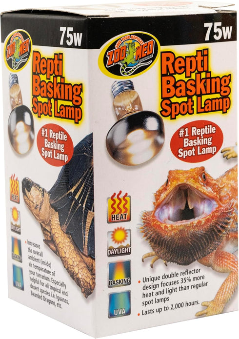 Zoo Med Repti Basking Spot Lamp Replacement Bulb, 75 Watts - Pack of 3