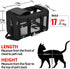 Soft Sided Cat/Dog Carrier, Collapsible Travel Carriers for Pets with Shoulder Strap & Removable Mat (Black, M)