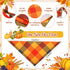 60 Sweetude Pcs Fall Dog Bandanas Bulk Plaid Bandanas for Dogs Autumn Thanksgiving Pet Scarf Bibs Adjustable Triangle
