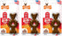 Nylabone 3 Pack Power Chew Textured Ring Bones, Petite Flavor Medley for Dogs Up to 15 Pounds, Made in The USA