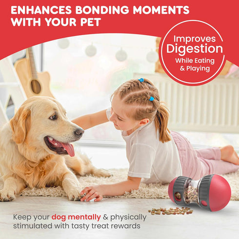 Enhanced Dog Treat Dispenser Toy - Premium Snoop Puzzle Feeder with Adjustable Food Dispenser for Small-Medium and