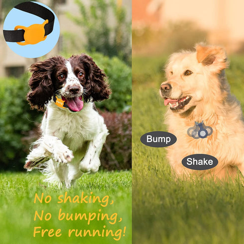 Protective Airtag Case for Dog Collar, Waterproof Holder Case Compatible with Apple AirTag, Black