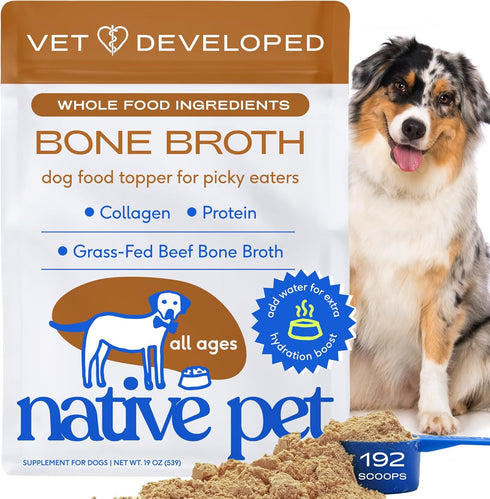 Native Pet Bone Broth for Dogs and Cats - Made with Real
