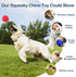 CHEODIN 2 Pack Indestructible Squeaky Dog Balls for Aggressive Chewers, Interactive Dog Toys for Teething, Relieving