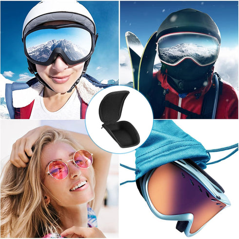 PATIKIL Hard Ski Goggle Cases, EVA Sports Glasses Case for Shockproof Snowboard Goggles