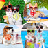 100 (25.6 17.7 17.7) Abbylike Pcs Paw Print Dog Bandanas Bulk Cute Footprint Bandanas for Dogs Triangle Kerchief Bib