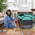Goozii Pet Cat Playpen for Indoor Cats Enclosed, Puppy Dog Play Pen for Outdoor Travel Camping (Medium Size, Green