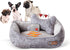 K&H Pet Products Mother's Heartbeat Heated Dog Bed with Bone Pillow, Heartbeat Puppy Toy, Gray 11 X 13 Inches