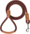Mile High Life Premium Leather Dog Leash - Strong Rope Leash with Leather Handle, 4/5/6 Feet for Small Medium Large Dogs