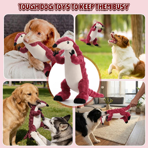 loncoldy Plush Chew Toys for Large Dogs, Squeaky Dog Toys, Stuffed Animal Dog Plush Toy for Small Medium and Large