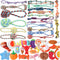 Leyndo 40 Pack Dog Chew Toys for Aggressive Dogs, Plush Squeaky and Rope Toys for Medium and Large Breeds