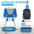 Backpacking MARCHWAY Ultralight Folding Camping Chair, Heavy Duty Portable Compact for Outdoor Camp, Travel, Beach