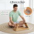 YUASDUU Folding Meditation Bench, Bamboo Kneeling Stool Squat Chair Prayer Kneeler Seiza Chair with Soft Pillow