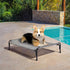 Veehoo Elevated Dog Bed, Medium Black Silver, Cooling Camping Raised Pet Bed with Slope Headrest, Washable, CWC2204