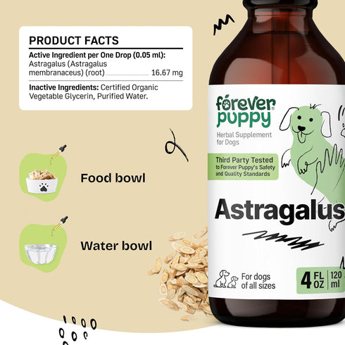 Astragalus Root for Dogs, Immune Support Pet Supplements with Liquid Extract, Herbal Vitamins for Immunity - Joyful Pet