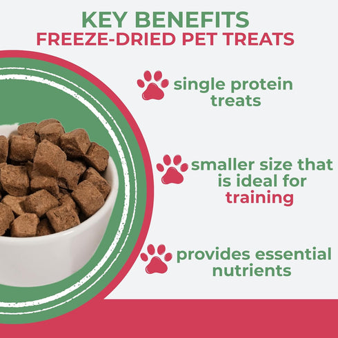 2.5 oz Momentum Carnivore Nutrition Freeze-Dried Beef Training Bites Two Ingredients-Beef Kidney and Heart, Grain-Free