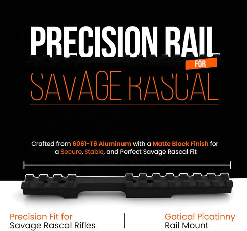 Savage Rascal Rifle Picatinny Rail Mount with Ejection Port Cut-Out
